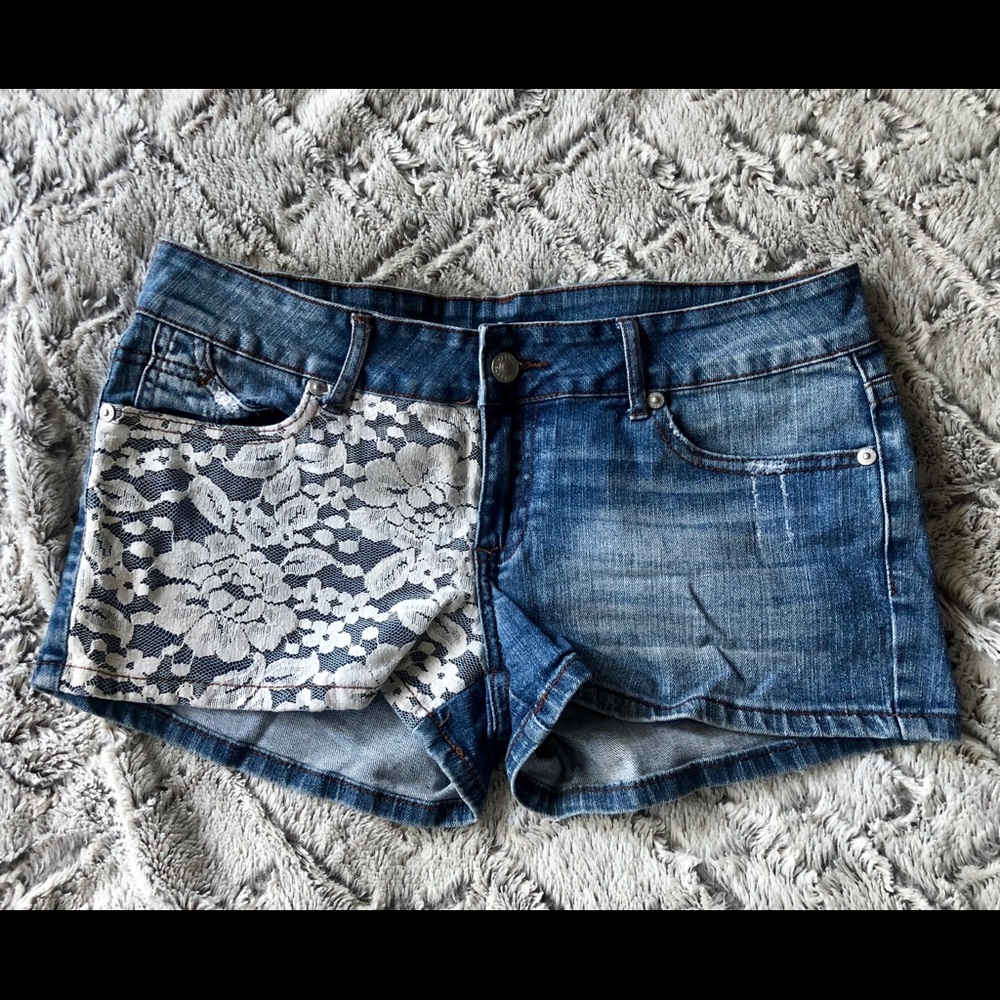 Lace Jean Shorts